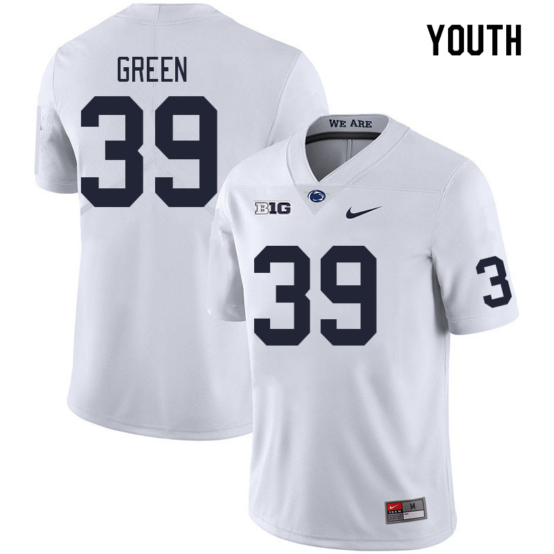 Youth #39 Jashaun Green Penn State Nittany Lions College Football Jerseys Stitched Sale-White